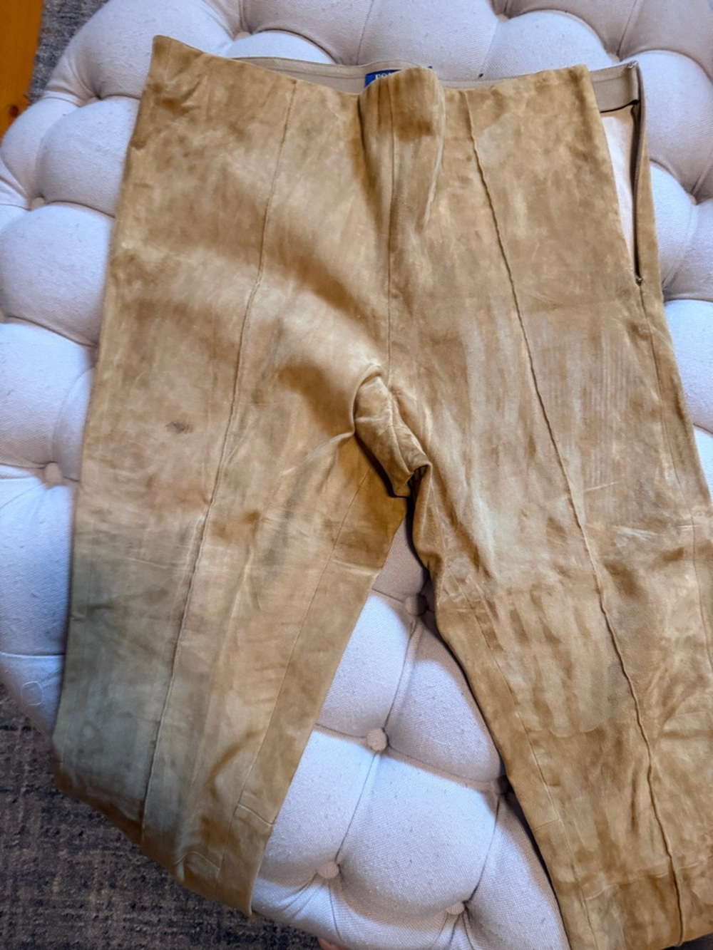 Polo by Ralph Lauren Women's Tan Suede Skinny Pants